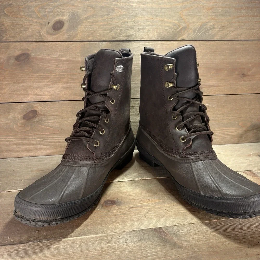 ugg yucca mens size 13 shoes brown leather waterproof rain snow duck boots